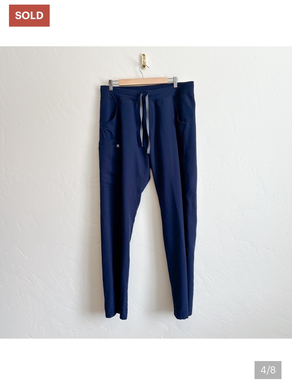 FIGS | Kade Cargo Straight Leg Scrub Pant in Dark Navy Blue